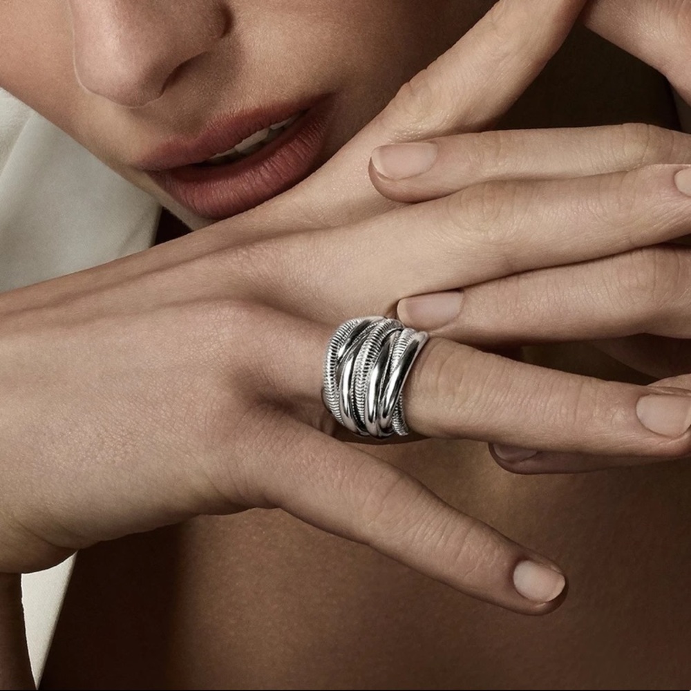 🆕  JUDITH RIPKA ETERNITY SEVEN BAND HIGHWAY RING